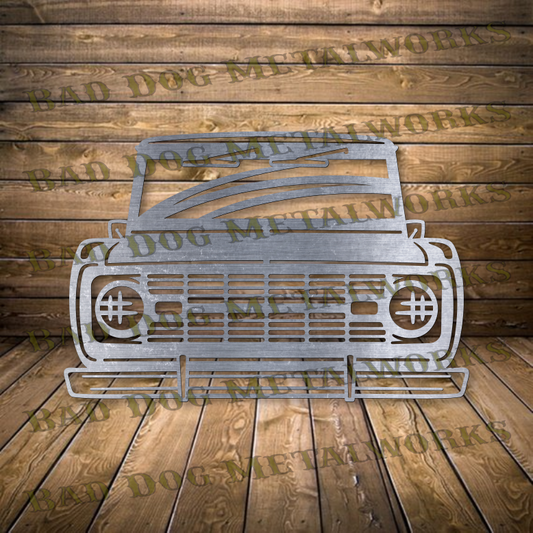 1968 Ford Bronco Front View - Dxf and Svg
