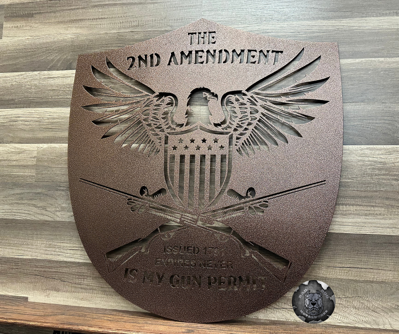 The 2nd Amendment is my Gun Permit Eagle Shield