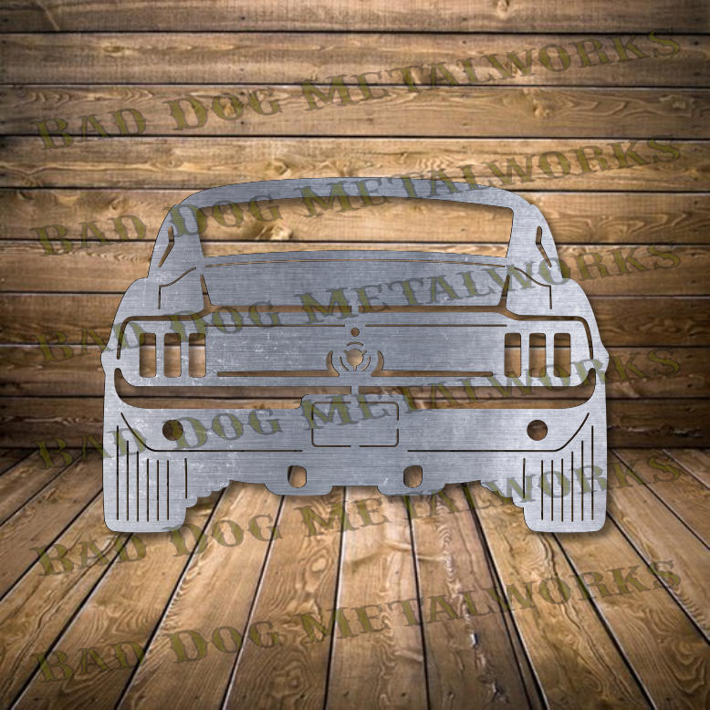 1967 Mustang Rear View - Dxf and Svg