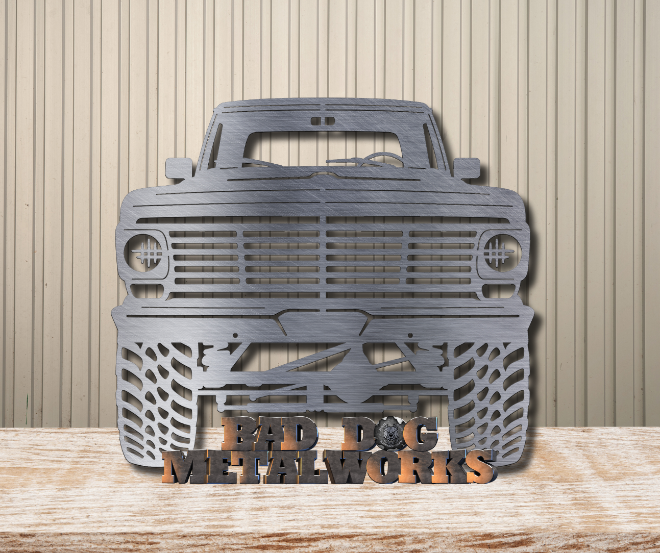 1967 Ford 4x4 Pickup Truck Metal Art