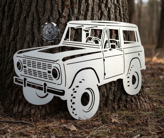 1968 Ford Bronco Approach Metal Art