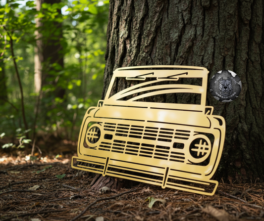 1968 Ford Bronco Front End Metal Art