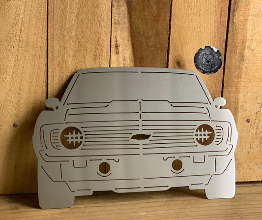 1969 Camaro Front End Metal Art
