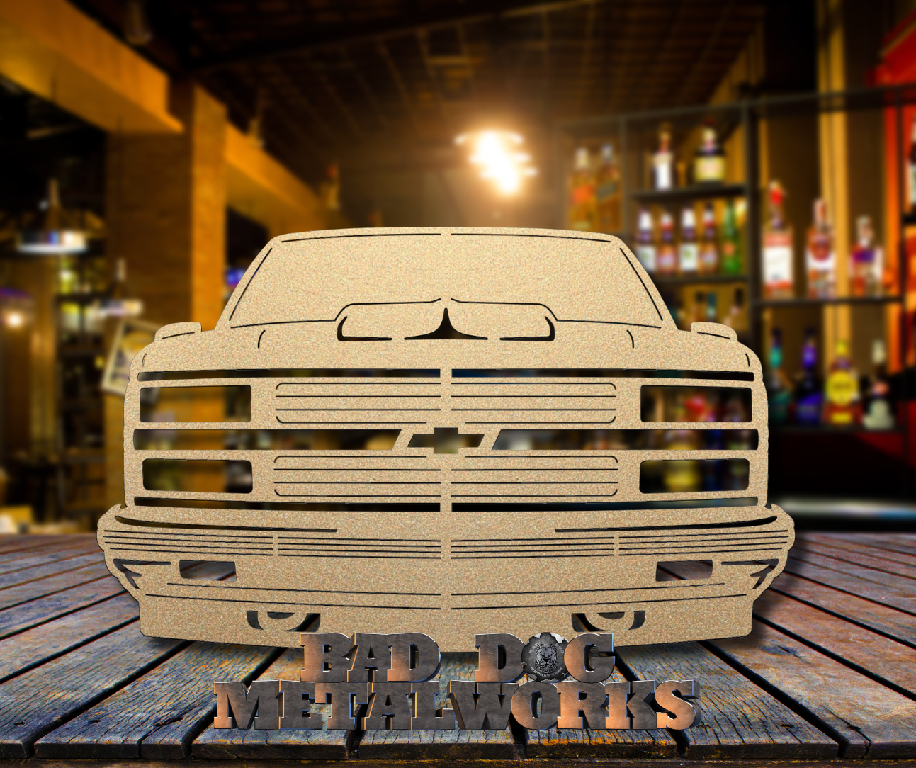 1998 Chevy Silverado Front End Metal Art
