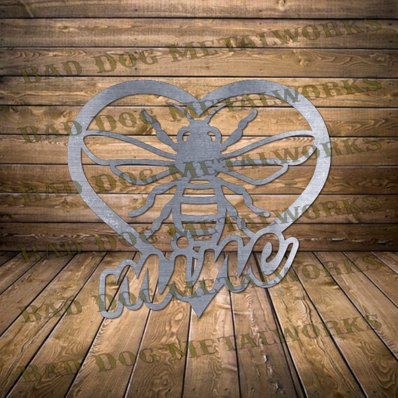 Bee Mine Heart - Dxf and Svg