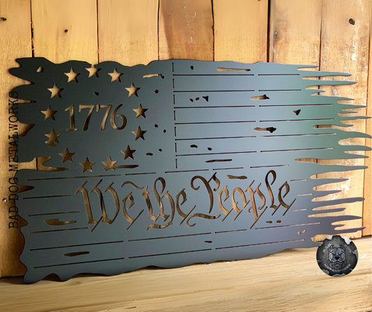 Betsy Ross We the People Tattered Flag