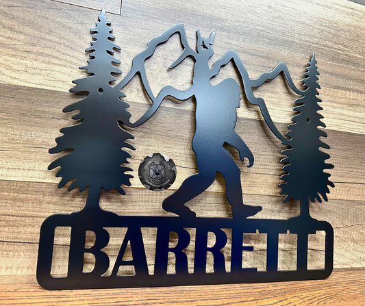 Personalized Bigfoot Plaque
