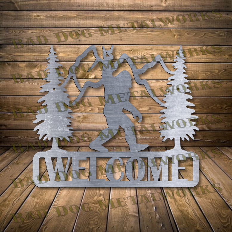 Bigfoot Welcome Plaque - Dxf and Svg