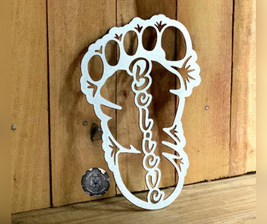 Believe in Bigfoot Footprint