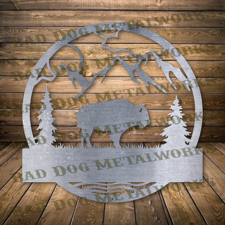 Buffalo Monogram - Dxf and Svg