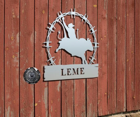 Rodeo Bull Rider Monogram