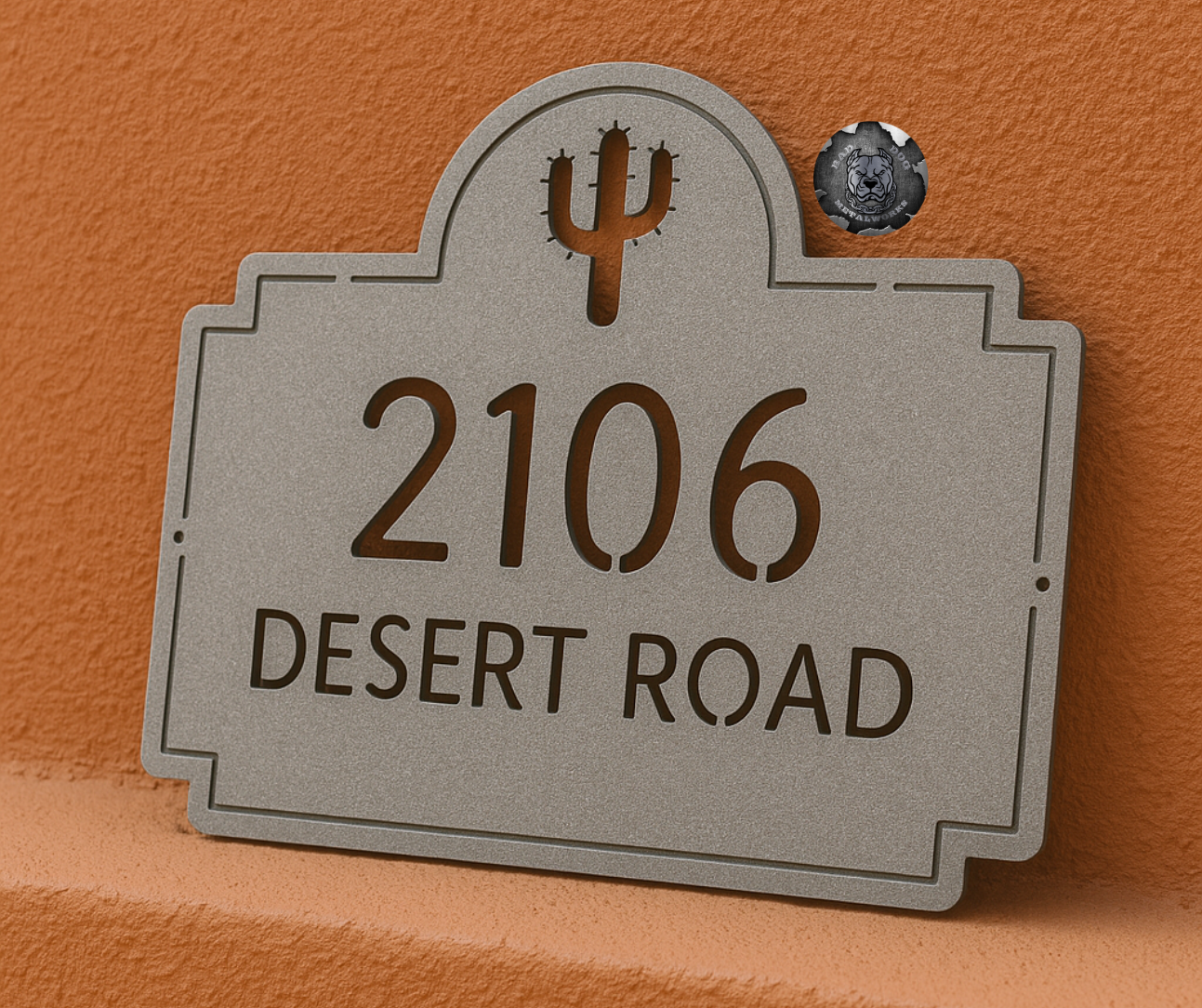 Cactus Address Plaque