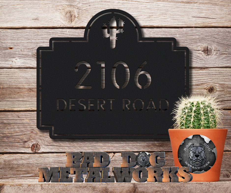 Cactus Address Plaque