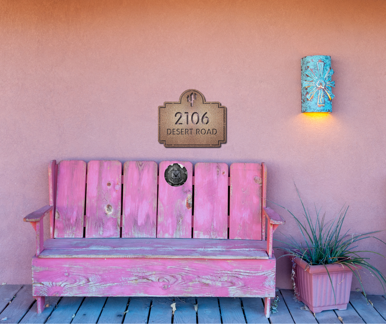 Cactus Address Plaque