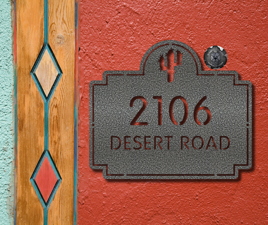Cactus Address Plaque
