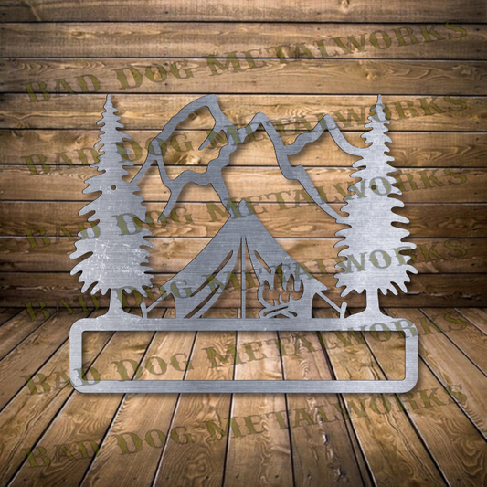 Camping Welcome Plaque - Dxf and Svg