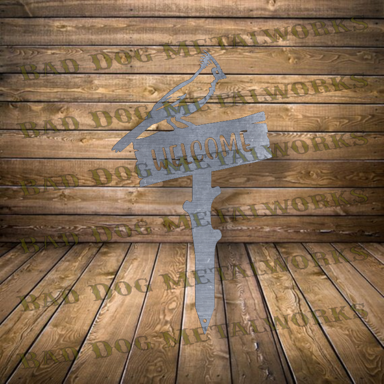 Cardinal Welcome Stake - Dxf and Svg