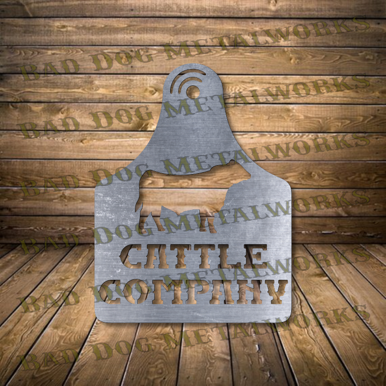 Cattle Company Ear Tag - Dxf and Svg