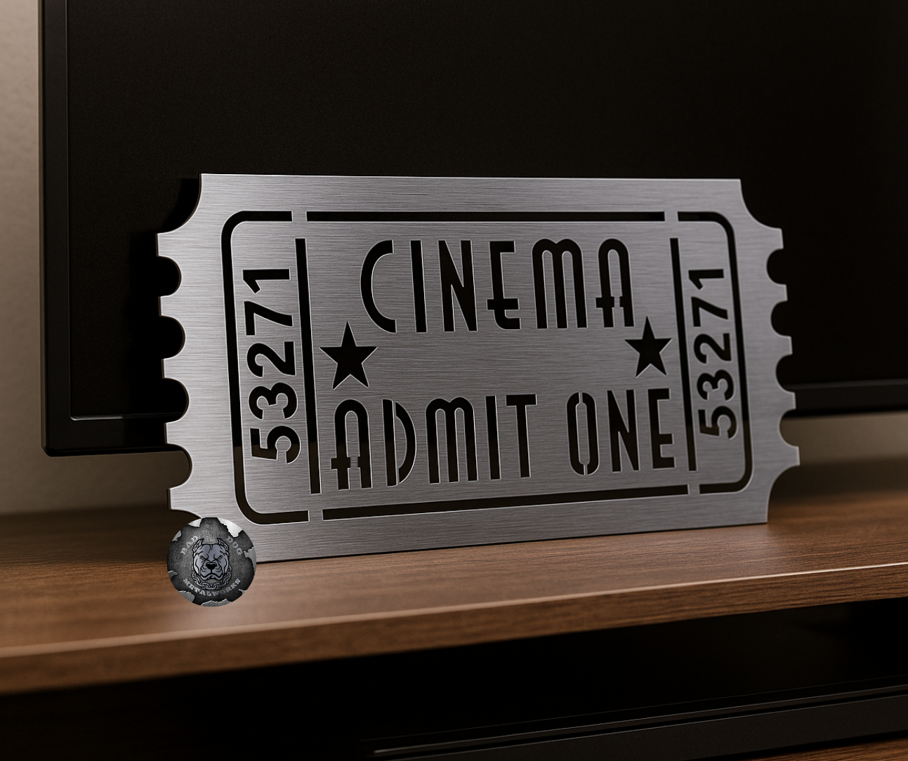 Cinema Admit One Retro Movie Ticket