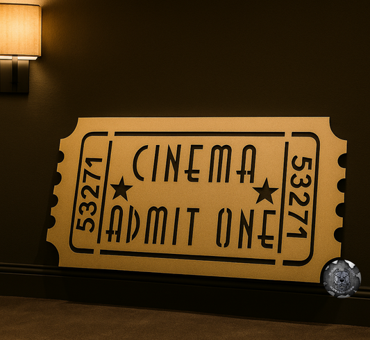 Cinema Admit One Retro Movie Ticket