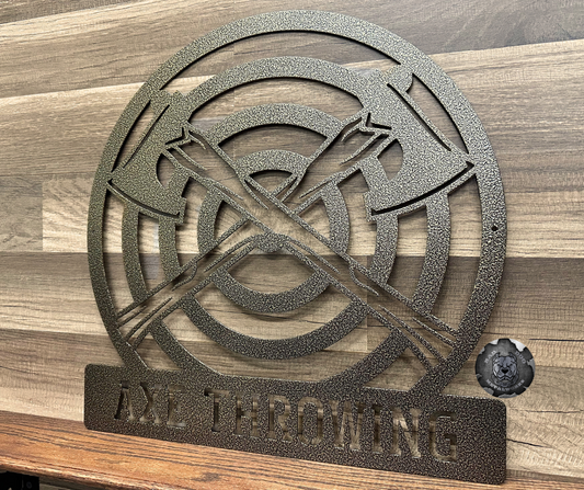 Crossed Axes Axe Throwing Monogram
