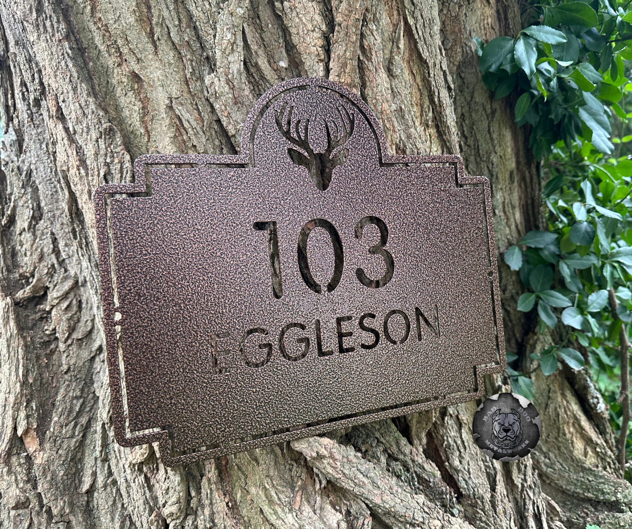 Deer Address Plaque