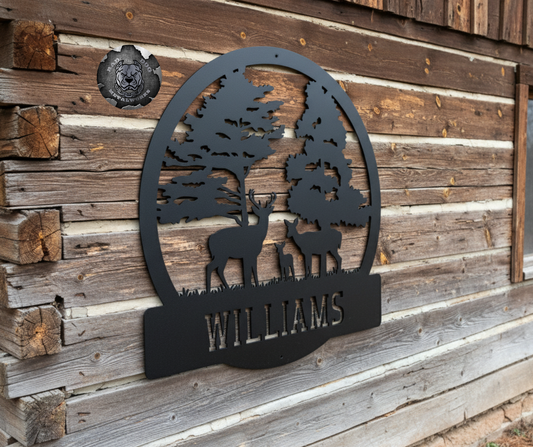 Deer Family Monogram