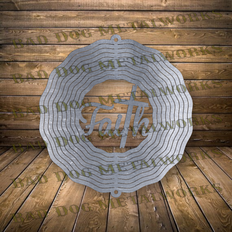 Faith Wind Spinner - Svg and Dxf