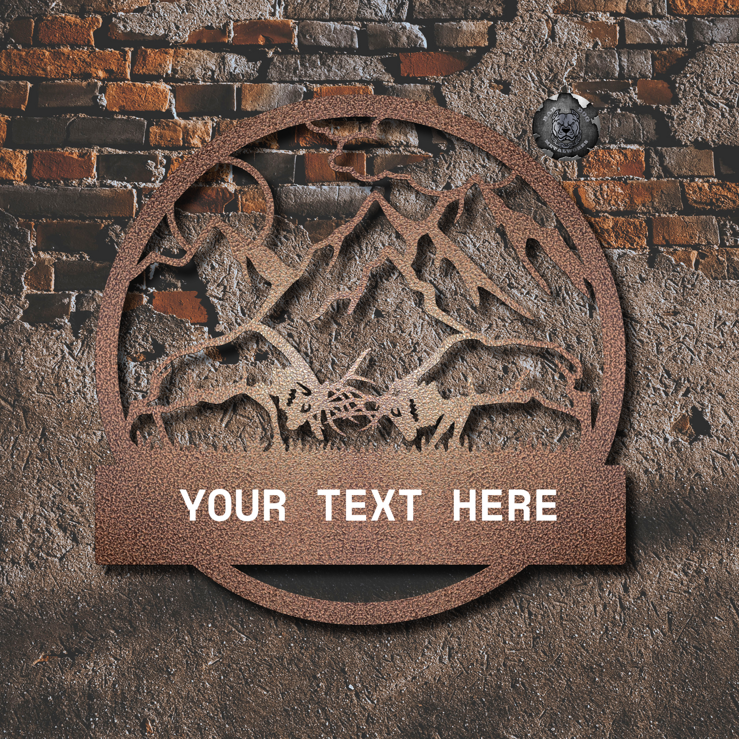 Fighting Elk Monogram