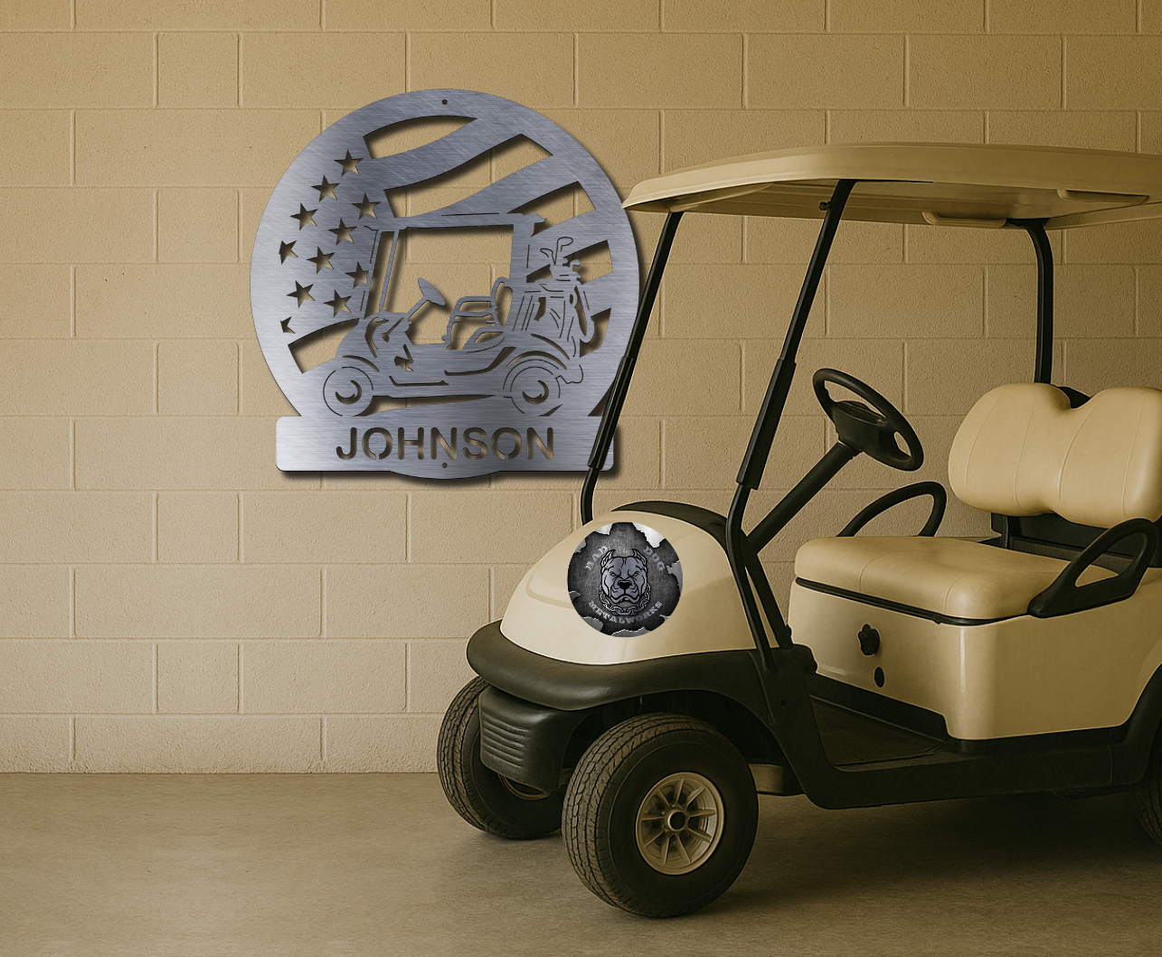 Golf Cart Flag Monogram