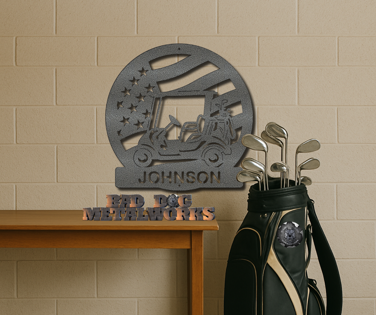Golf Cart Flag Monogram