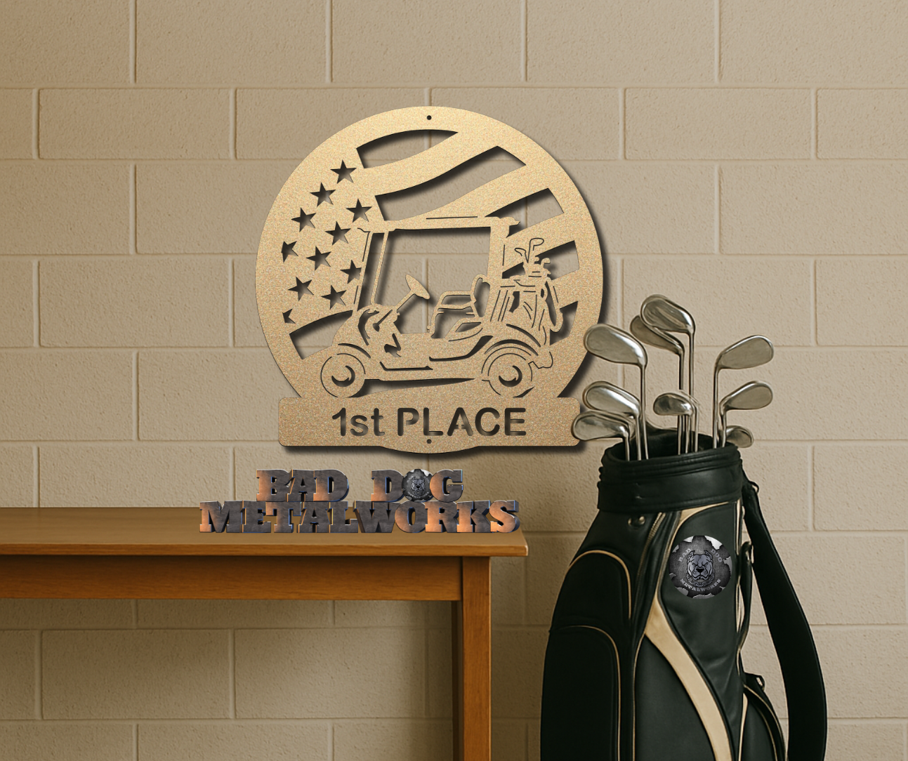 Golf Cart Flag Monogram