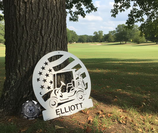 Golf Cart Flag Monogram