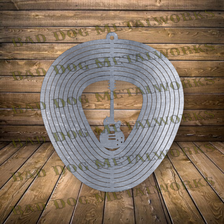 Guitar Pick Wind Spinner - Svg and Dxf