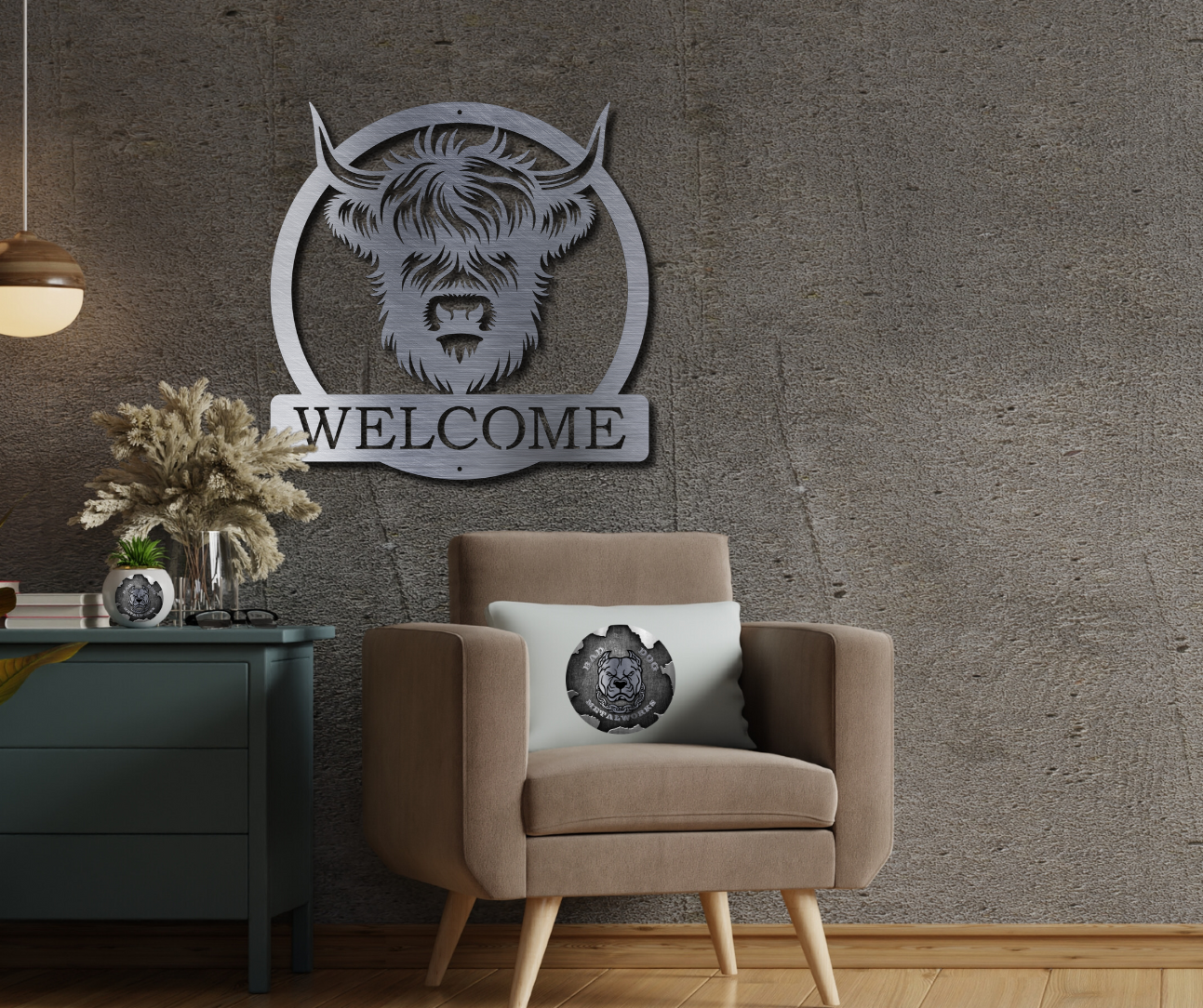 Highland Cow Monogram