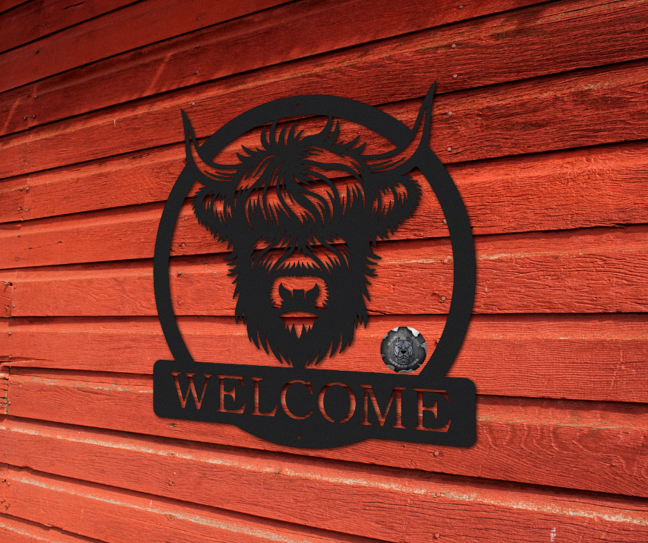 Highland Cow Monogram