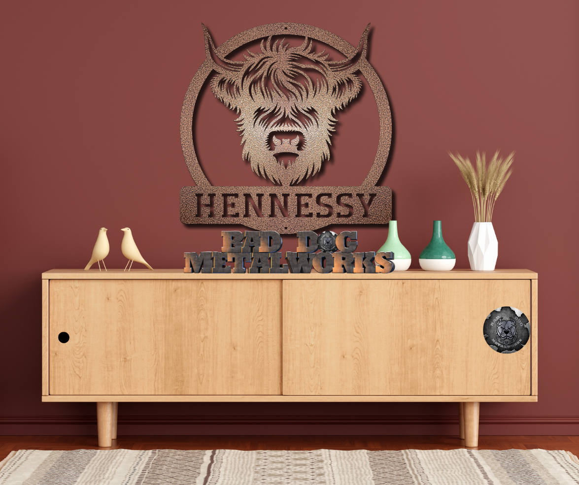 Highland Cow Monogram