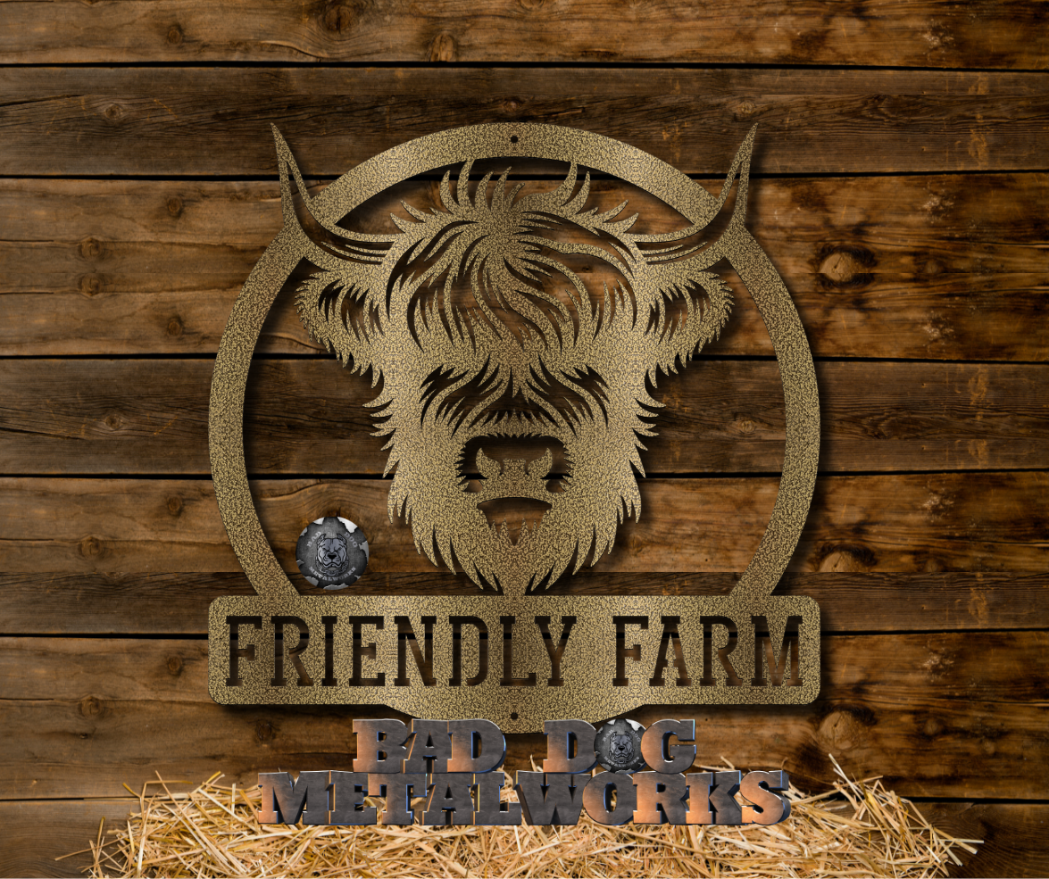 Highland Cow Monogram