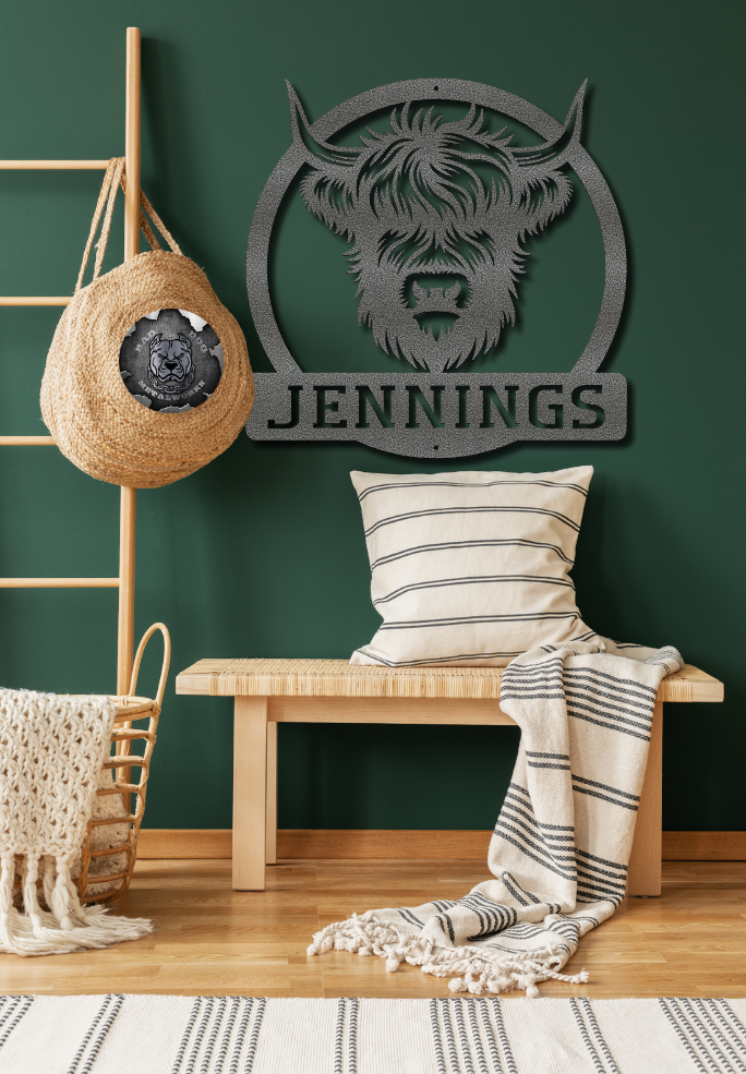 Highland Cow Monogram