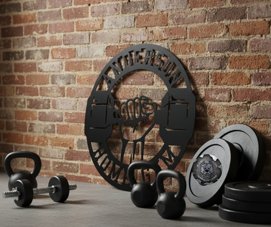 Personalized Home Gym Dumbbell Monogram