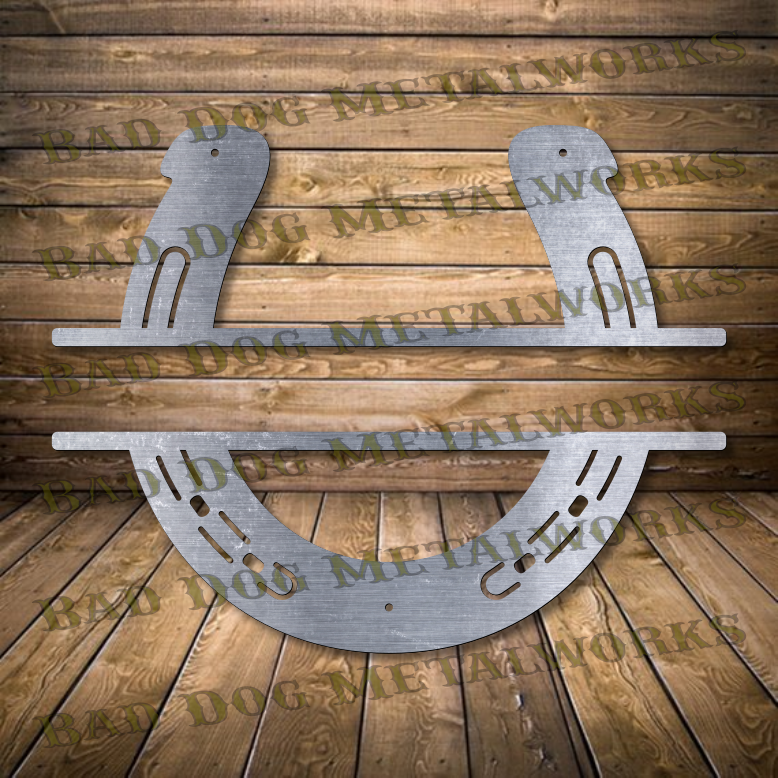 Horseshoe Monogram - Dxf and Svg