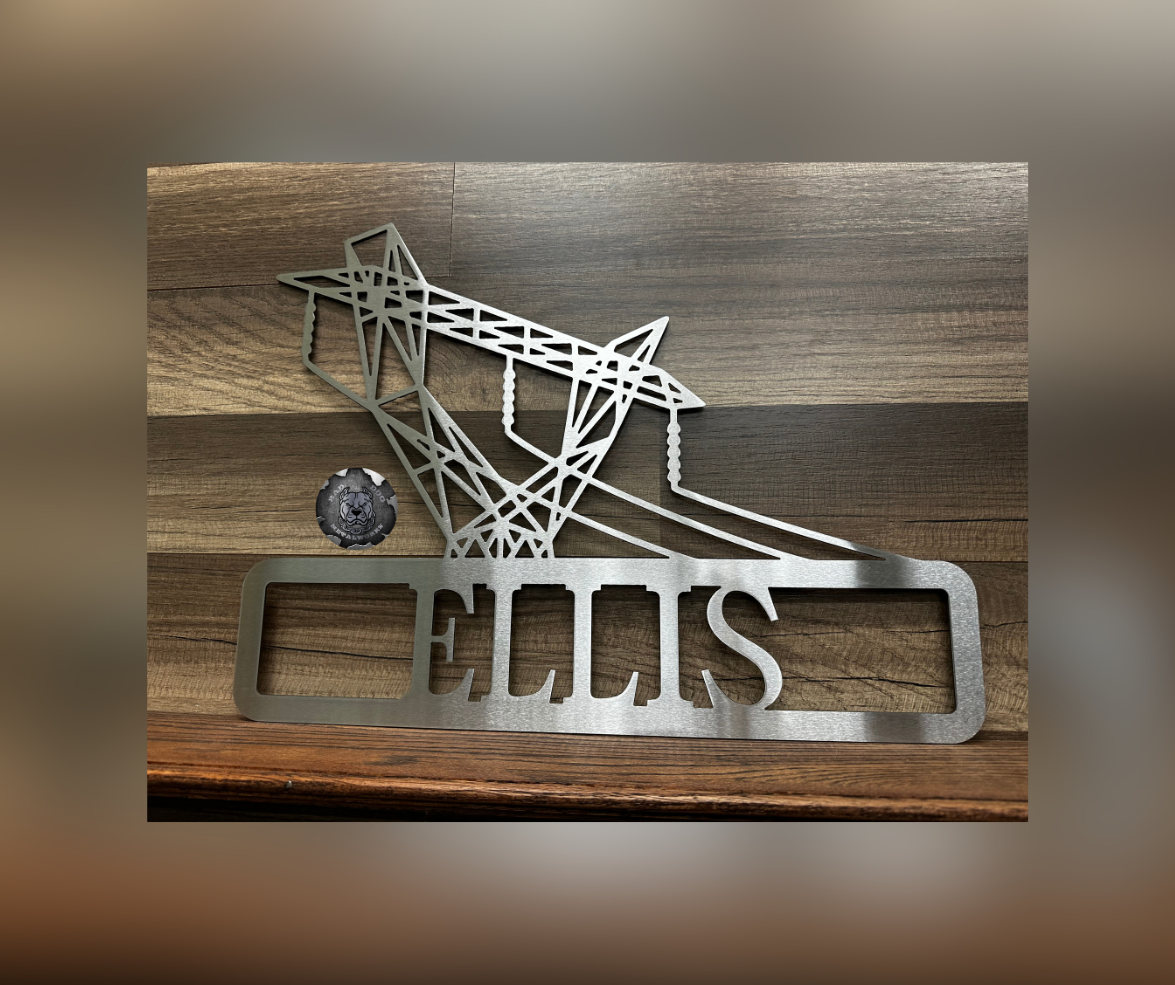 Lineman Side Transmission Tower Monogram