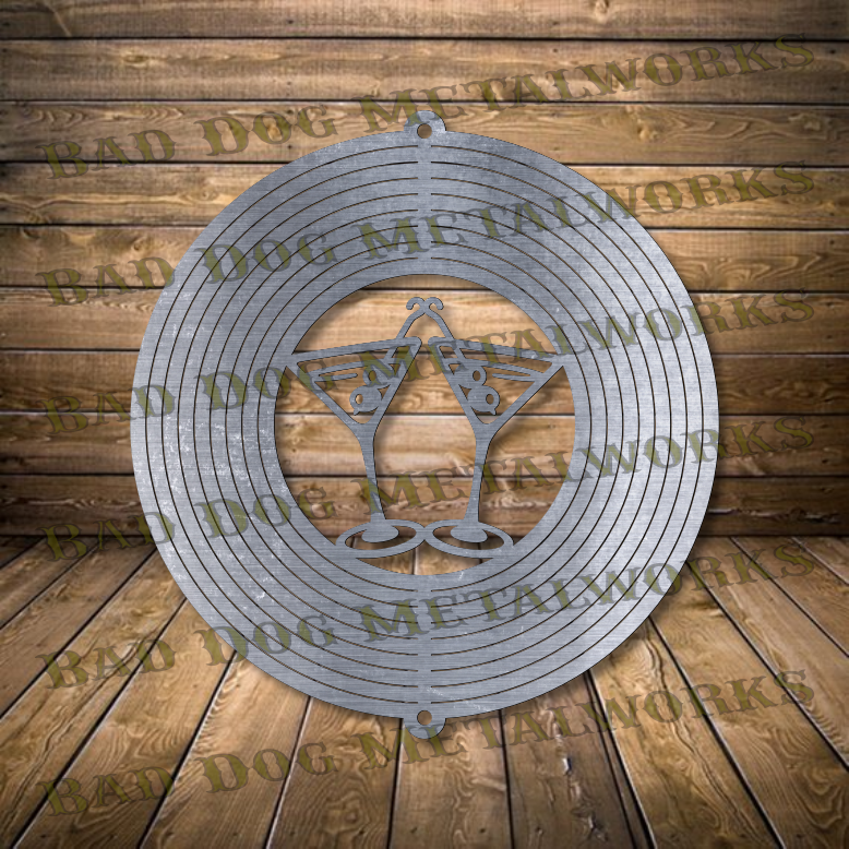 Martini Wind Spinner - Svg and Dxf