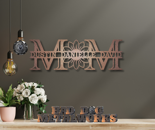 Mom Sunflower Monogram