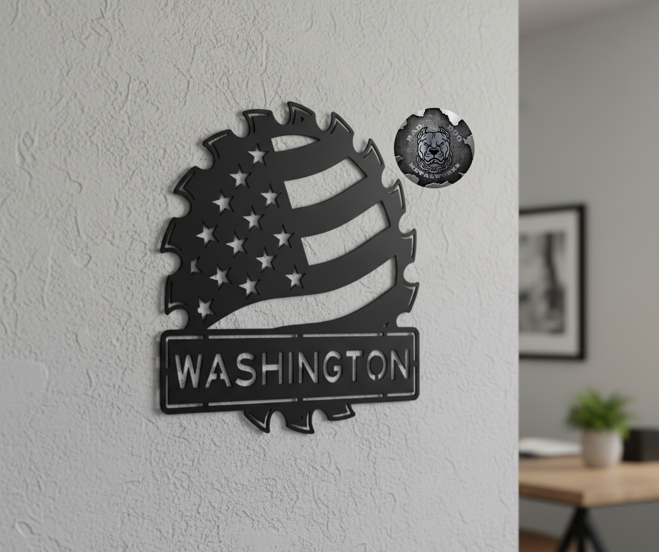 Patriotic Saw Monogram