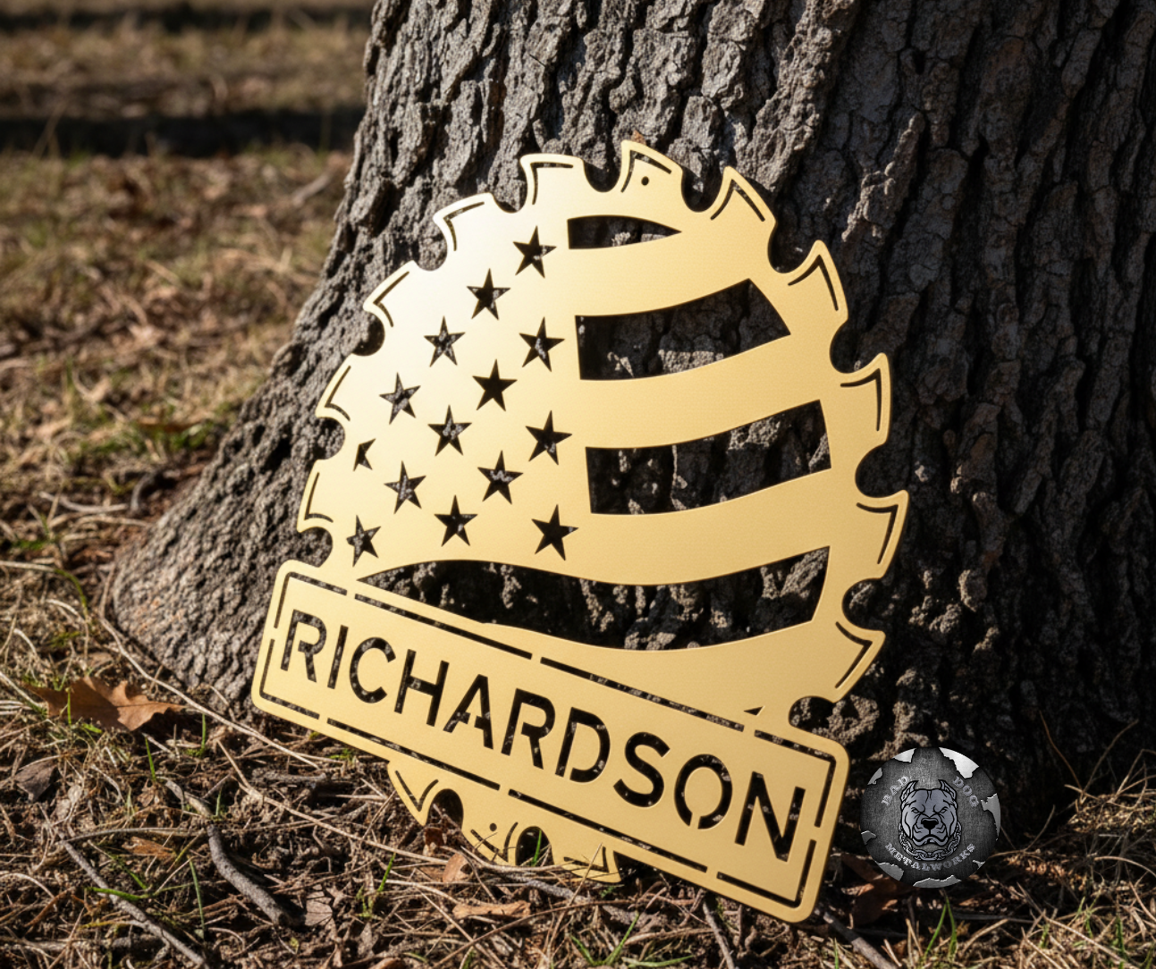 Patriotic Saw Monogram