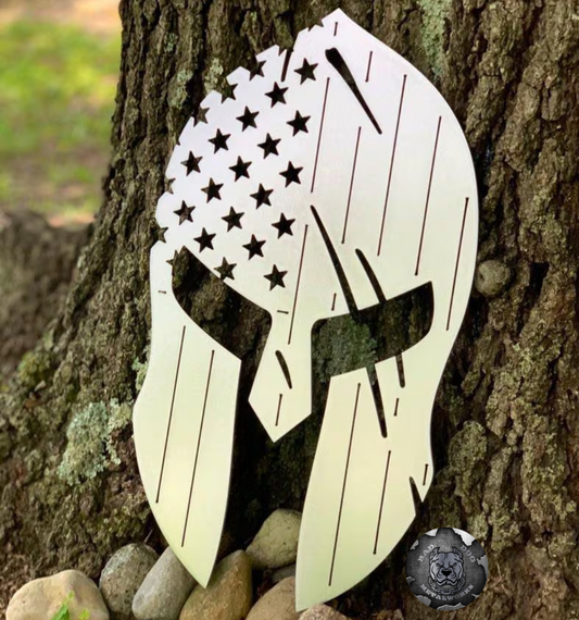 Patriotic Spartan Helmet