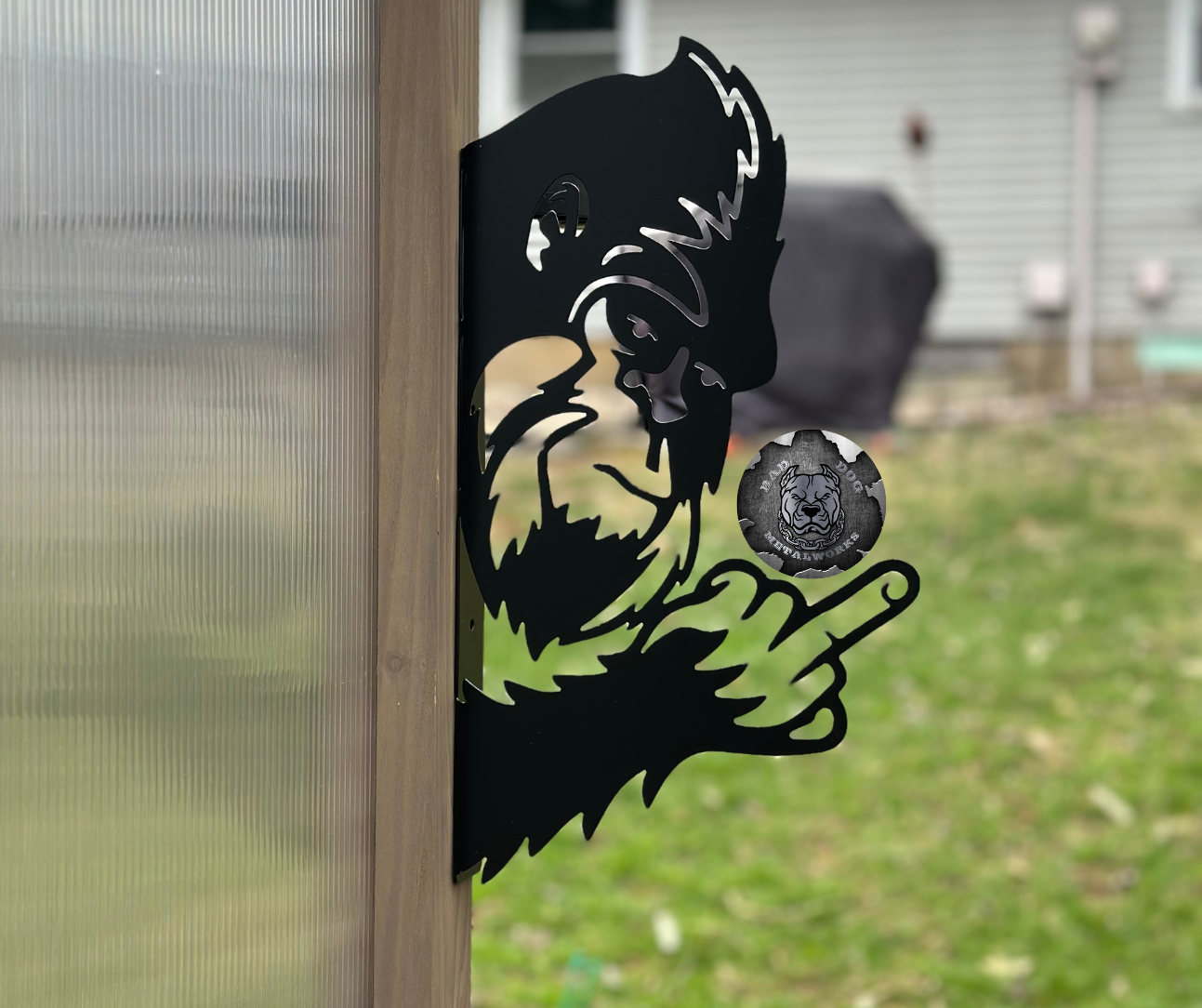 Peeking Bigfoot Middle Finger