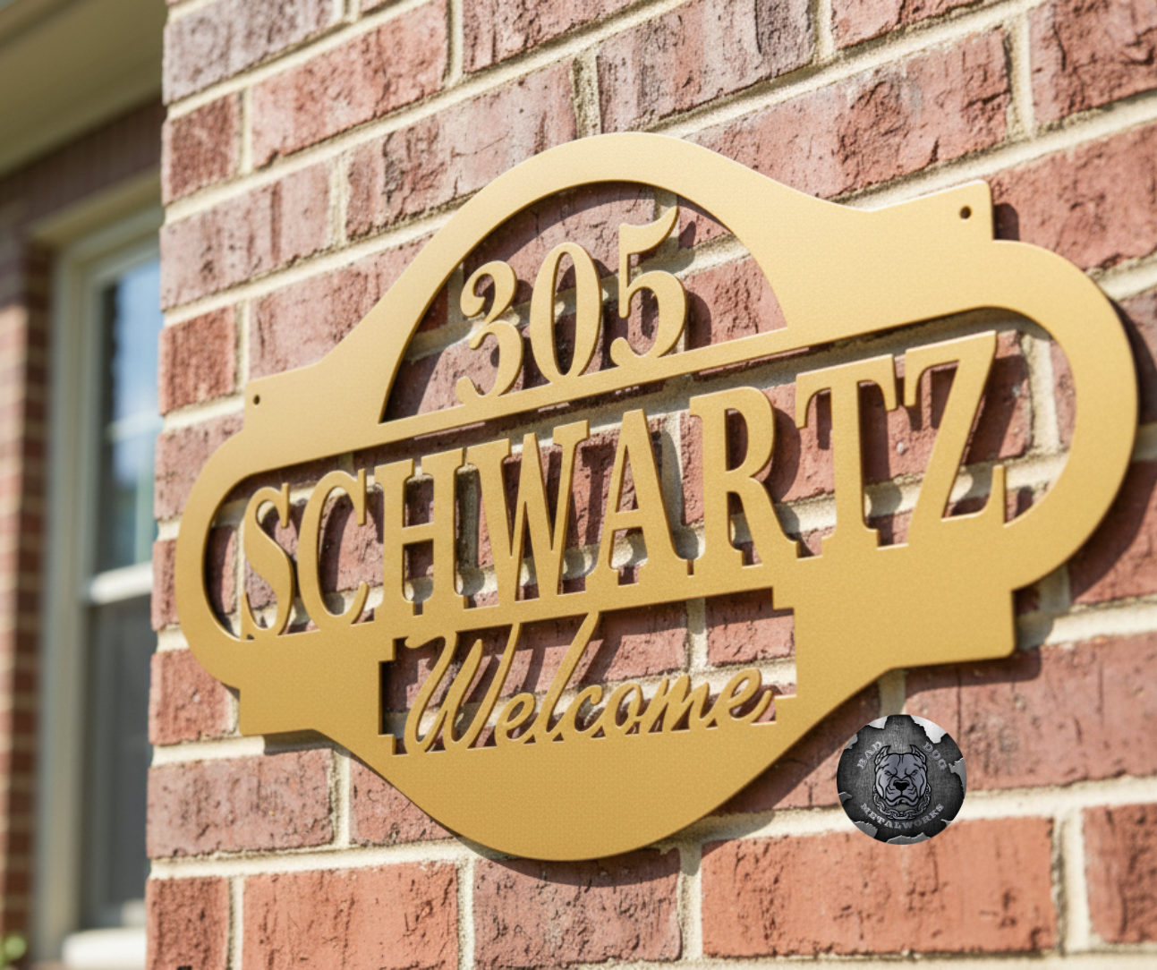 Personalized Welcome Address Plaque