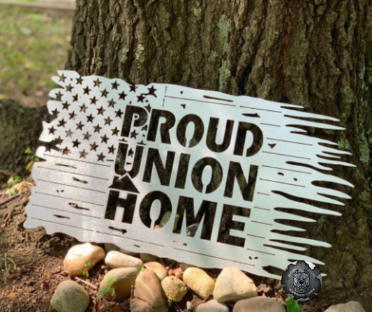 Proud Union Home Tattered Flag